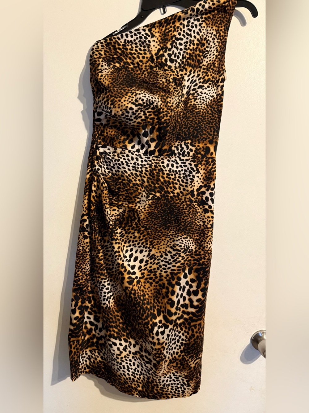 Stop Staring Leopard Print Satin Skirt - Black Brown Cream